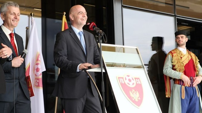 FIFA President Infantino inaugurates House of Football in Montenegro