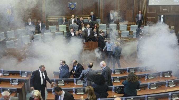 Kosovo parliament ratifies border deal despite tear gas