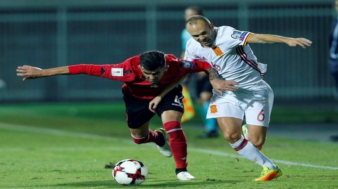 Spain crushes Albania’s hopes with two goals in 10 minutes at the Loro Borici Stadium in Shkodra