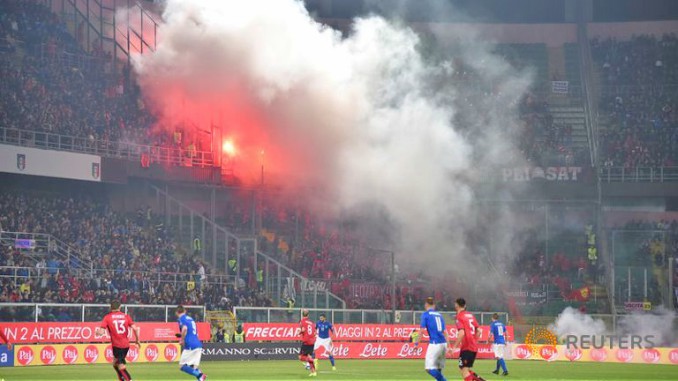 2018 World Cup Qualifiers: Italy beat Albania in match marred by crowd trouble