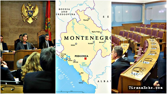 Mogherini addresses a half empty Parliament of Montenegro