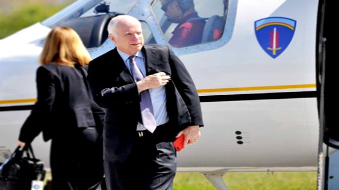 US Senator, McCain arrives in Tirana