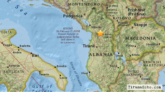 5.2 earthquake rocks central Albania, no damages reported