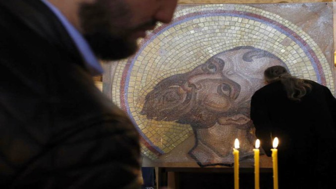 Russian-Painted Mosaic Arrives at Serbia’s Largest Church