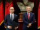 Albanian President Ilir Meta and Foreign Minister Ditmir Bushati