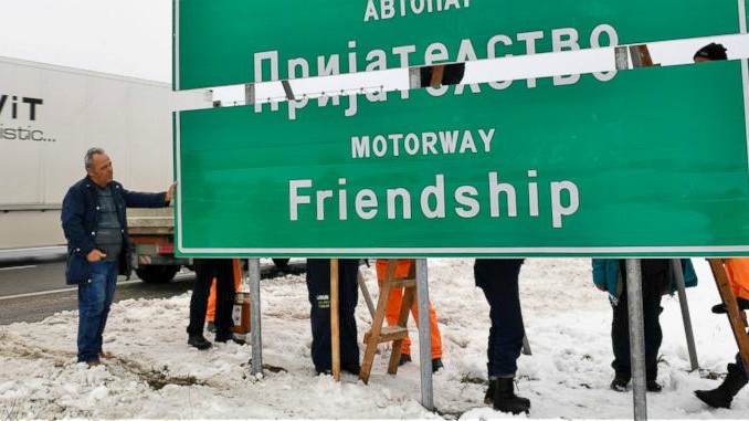 Goodbye, Alexander: Macedonia highway gets new name signs