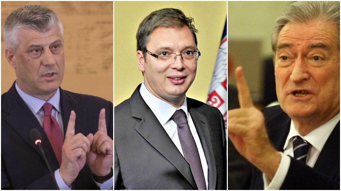 Hashim Thaci, Aleksandar Vucic and Sali Berisha