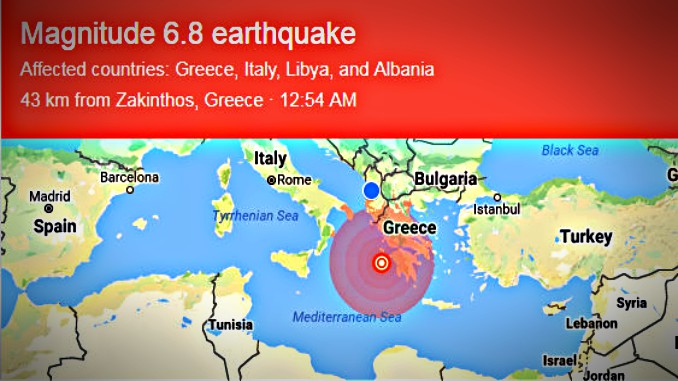Powerful 6.8 Quake Hits Greece – Tremors Felt in Neighboring Albania and Italy