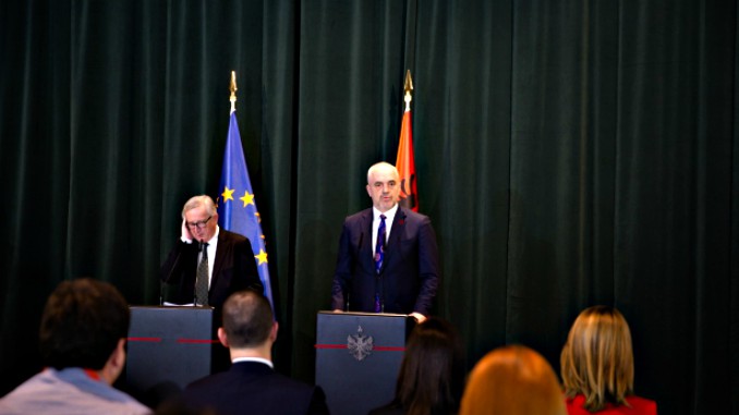 Juncker tells Albanian PM the natural place of Albania is within the EU