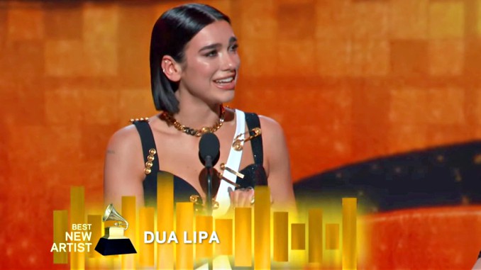 Albanian born pop star Dua Lipa shines at the Grammys and gets ‘Best New Artist’